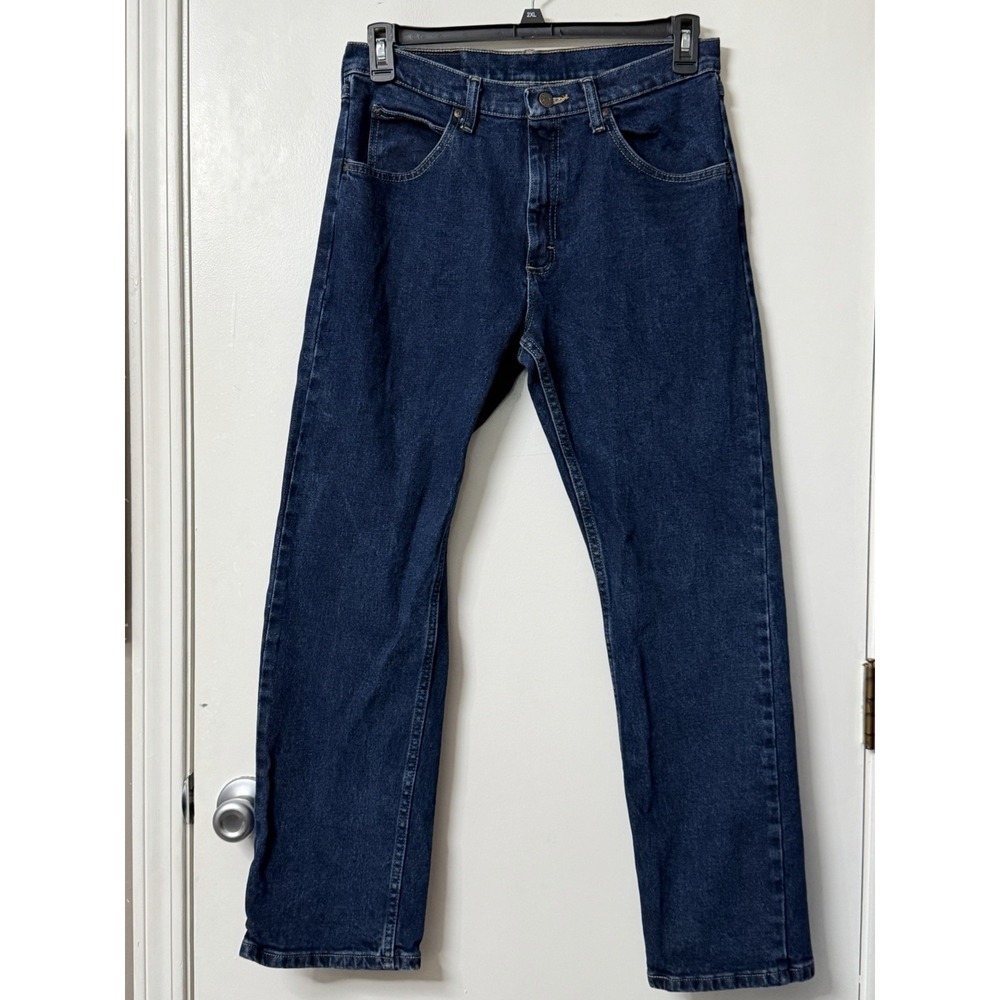 Wrangler Men's Jeans 32x30 Dark Wash Straight Leg Denim